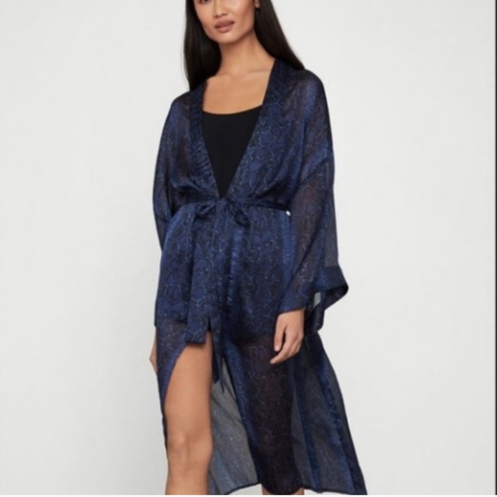 Nwt Bcbgmaxazria Pacific Blue Python Snakeskin Ch… - image 1